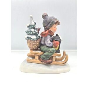 Ride into Christmas Goebel Hummel Figurine #396 2/0 W. Germany Vintage 4"